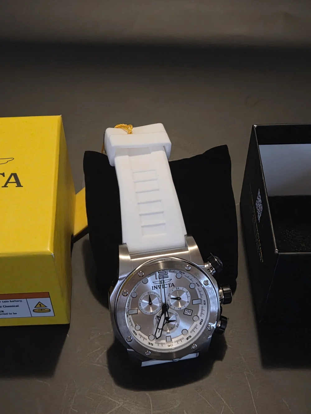 Invicta Men's Silver Chronograph Stainless Steel Watch